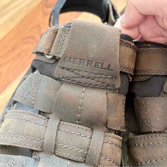 Merrell men’s leather sandals World Midway Bracken - Picture 5 of 10